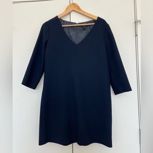 JCrew wool crepe mini dress navy 6